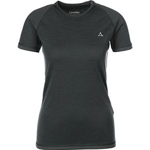 Schöffel Merino sportshirt voor dames, 1/2 mouw, temperatuurregulerend onderhemd, ademend functioneel ondergoed in wolkwaliteit