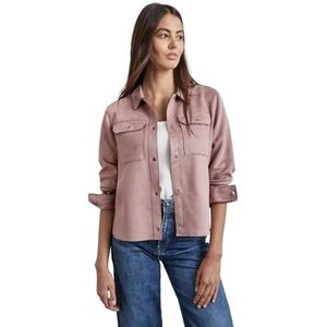 Street One Overhemd voor dames in velours-look, Dusty Petal Rose, 38