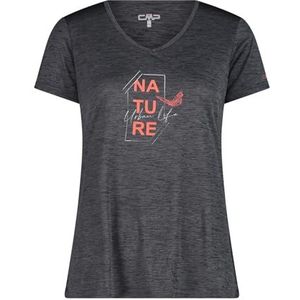 CMP - Jersey T-shirt Melange voor dames, antraciet gemêleerd, 46, Antraciet Mel, 40 NL