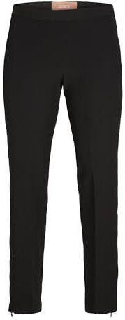 Chino Broek - Hoge Taille - Enkellengte - Zwart - 93% Polyester, 7% Elastaan