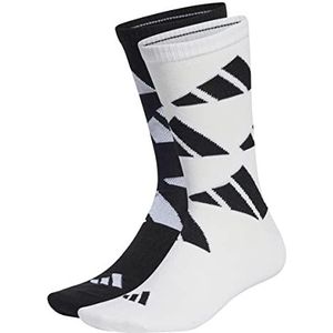 adidas, Aeroready Crew Logo Brand Love Sokken, 2 paar, wit, zwart, XXL, uniseks