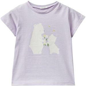 United Colors of Benetton T-shirt voor meisjes, Lila 901, 12 Maanden