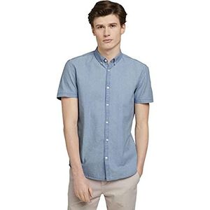 TOM TAILOR Denim Uomini Jeanshemd 1025473, 26852 - Light Indigo Blue Chambray, L