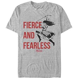 Disney Mulan: Live Action - Fierce and Fearless Unisex Crew neck T-Shirt Melange grey 2XL