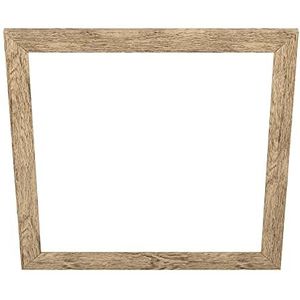 EGLO Decoratief houten frame, accessoire voor LED-paneel Salobrena 60 x 60 cm, vierkant frame van licht bruin gevlamd hout