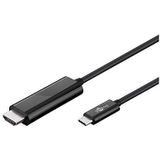 Goobay 77528 USB-C HDMI adapterkabel, USB-C stekker (type C) naar HDMI stekker (type A) video en audio-overdracht, 4K @60Hz, 1,80m, zwart