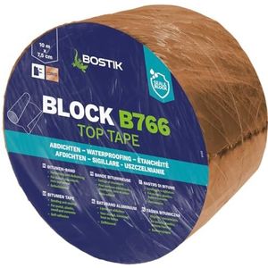 BOSTIK BLOCK B766 (Batu Band) koper 7,5 cm x 10 m - zelfklevende afdichtingstape, gemakkelijk te verwerken, hoge kleefkracht, zeer goede vervormbaarheid, bestand tegen veroudering