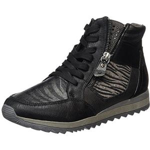 Jana dames 25203 hoge sneakers, zwart zwart zwart kam 098, 37 EU Breed