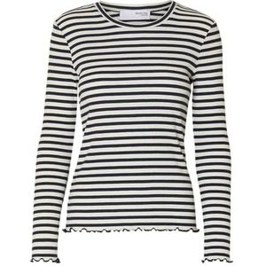 Selected - Anna Stripe - T-shirt - Met Lange Mouwen - Slim Fit