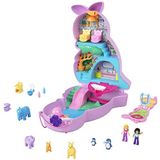 Polly Pocket Minispeelgoed, Mama en Joey Kangoeroe Tas, 2-in-1 compacte speelset met 2 micropoppen en accessoires, reisspeelgoed, HKV50