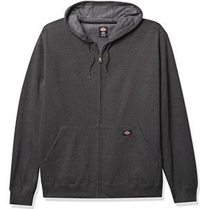 Dickies Fleece sweatshirt met capuchon voor heren, Donkere Hei, 3X, Fleece Hoodie met Volledige Rits