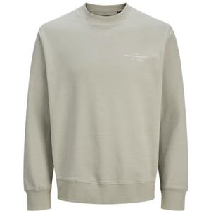 JACK & JONES Heren Jprblachad Branding Sweat Crew Neck Ln, Dried Sage, S
