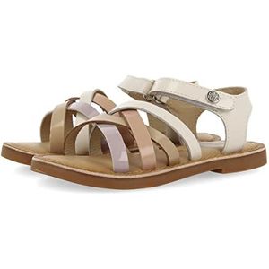 GIOSEPPO Witte sandalen met strepen in pastelkleuren voor meisjes Atyra, Wit, 28 EU