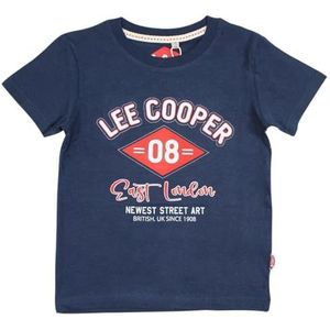 Lee Cooper Maglietta Ragazzo shirt met korte mouwen voor jongens, marineblauw, 4 Jaar