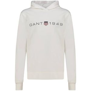 GANT Dames Reg Printed Graphic Hoodie Capuchontrui, Eggshell., S