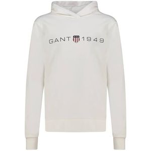 GANT Dames Reg Printed Graphic Hoodie Capuchontrui, Eggshell., L