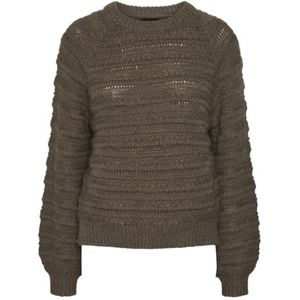 PIECES Dames Pcjayda Ls O-Neck Knit Noos gebreide trui, Morel, XL