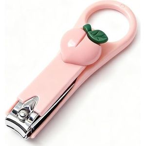 Honey Peach Nagelknipper voor kinderen, roestvrij staal, gebogen bladontwerp, scherp, zonder het pantser te beschadigen, onderhoud van Honey Peach