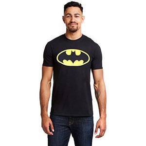 DC Comics Heren Batman Logo T-shirt, zwart, Zwart, S