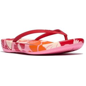 Fitflop Dames iQUSHION FLOWERZ Ergonomische FLIP-Flops, Redberry, 7 UK, Redberry, 41 EU