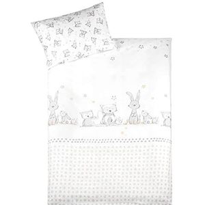 Dekbedovertrek - 100x135 cm - 2-delig - Katoen - Wit