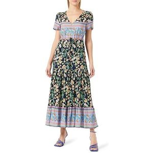 usha FESTIVAL Zomerjurk voor dames, Marine meerkleurig, S