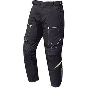 DEGEND Sweep Motorbroek voor heren, met 2 uitneembare binnenschoenen, voor 4 seizoenen en tai-beschermers, gehomologeerd, zwart, M