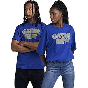 G-STAR RAW Heren Unisex Disco Boxy T-shirts, blauw (Hudson Blue D21686-c336-1855), S