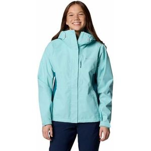 Columbia Women's Hikebound 2 Jacket, Waterproof Rain Jacket, Spray/River Blue, XL