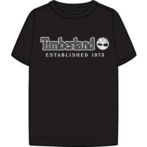 Timberland T60212 T-shirt voor jongens, Zwart/Zwart, 10 Jaren