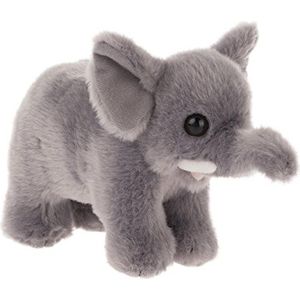 Bauer Spielwaren ""Jouw dieren met hart"" olifant: pluizig knuffeldier van zacht pluche om te houden en te spelen, 15cm, grijs (10139)