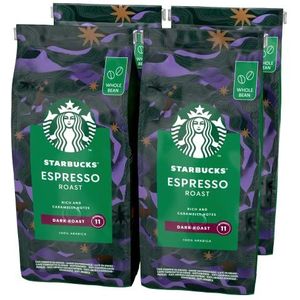STARBUCKS Espresso Roast, Dark Roast, Koffiebonen 450g (4 Zakken)
