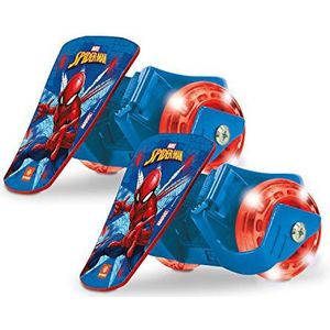 Mondo Toys 28624 Spider Man Clip-On Skate, schoenwielen, twee wielen voor je hakken, led-lichtwielen, in grootte verstelbaar, draagkracht tot 50 kg