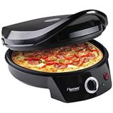 Bestron APZ400Z Pizzaoven tot max. 230 °C, Pizzamaker met boven-/ onderwarmte, voor zelfgemaakte of diepvriespizza's, tarte flambée, quiche of wraps tot Ø 27cm, 1.800 watt, kleur: zwaart,Zwart