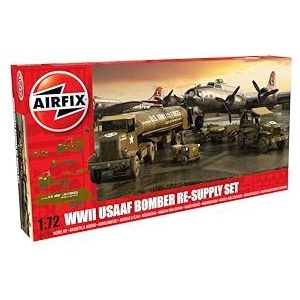 Airfix-modelset - A06304 WWII USAAF 8e bommenwerper bevoorradingsset Modelbouwset - Plastic modeldioramakits voor volwassenen en kinderen vanaf 8 jaar, set inclusief sprues en stickers - Schaalmodel 1:72