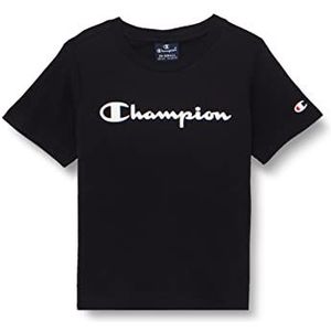 Champion Legacy American Classics-Logo S/S T-shirt, zwart, 5-6 jaar kinderen en jongens
