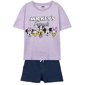 Minnie Mouse 2-Delige Set - T-Shirt en Shorts - Maat 5 Jaar - Gemaakt met 100% Katoen - Koel en Comfortabel - Knoopsluiting - Origineel Product Ontworpen in Spanje