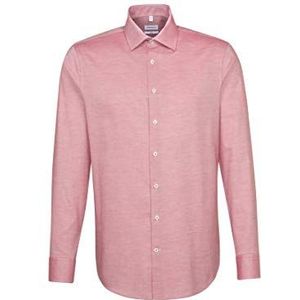 Seidensticker Herenoverhemd met kentkraag en hoog draagcomfort en structuur, slim fit, businesshemd met lange mouwen.