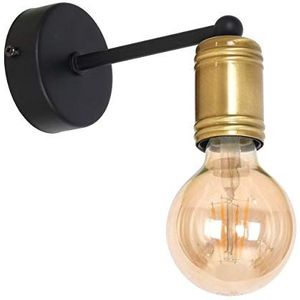 Homemania wandlamp, metaal, zwart, goud