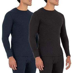 Fruit of the Loom Pyjama Top voor heren, Zwart/Navy, XXL