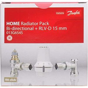 Danfoss Home Radiator Pack, directioneel, 15 mm RAS-C + 15 MM RA-BI-DIR hoek + RLV-D 013G6545