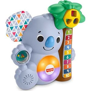 Fisher-Price Linkimals Nicolas de Koala, interactief babyspeelgoed, geluiden en verlichting, Franse versie, 9 maanden en ouder, GRG69