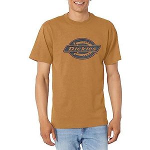 Dickies Men's Short Sleeve Heavyweight Logo T-Shirt, Brown Duck