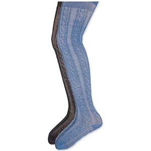 Camano Unisex Kinderen Online Children ca-Soft Organic Cotton Tights 2-pack sokken, Captain's Blue, 122/128, Captain's Blauw