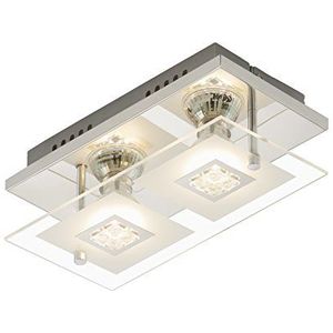 Briloner 3195-028 Plafondlamp, led-lamp, spots, woonkamerlamp, plafondspot, plafondverlichting, chroom, 24 x 12 x 9 cm