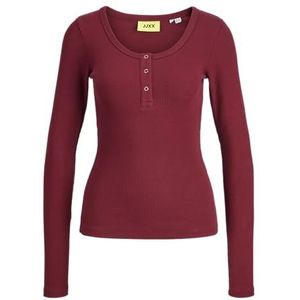 JJXX - JXFATIMA - Shirt - Wijnrood - Lange Mouw - Slanke Pasvorm