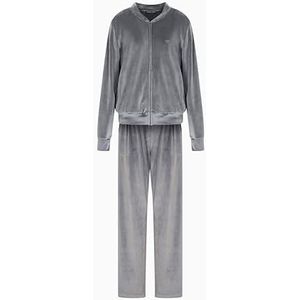 EMPORIO ARMANI Dames CHENILLE TRACKSUIT MET VOLLEDIGE RITS GRIJS S, Grijs, S