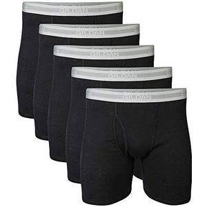 Gildan Boxershorts voor heren, normale pijpen, multipack (verpakking van 5), Zwart (5-pack), XXL