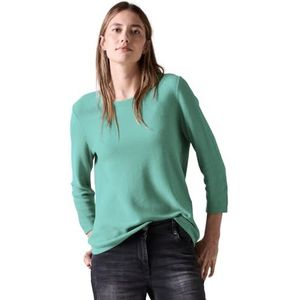 CECIL Structuurshirt, Adriatic Green, XS