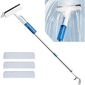 Multifunctionele raamreinigingskit voor douchedeuren met spray, raamwasapparatuur voor buitenramen, douchewisser voor glazen deuren